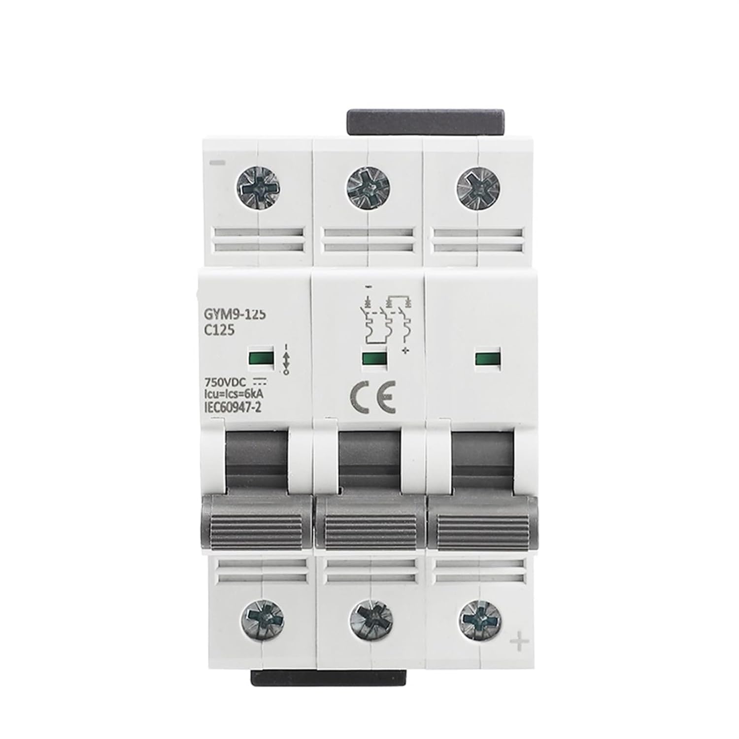 Din レール DC MCB 6KA 2P 500VDC ミニサーキットブレーカー DC 80A